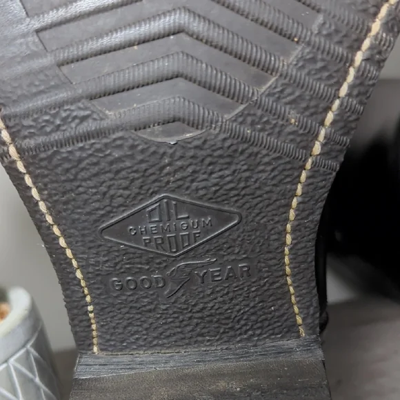 Vtg 90s Black Leather Harley Davidson Motorcycle Harness Boots Men's 11 Goodyear - Picture 11 of 16